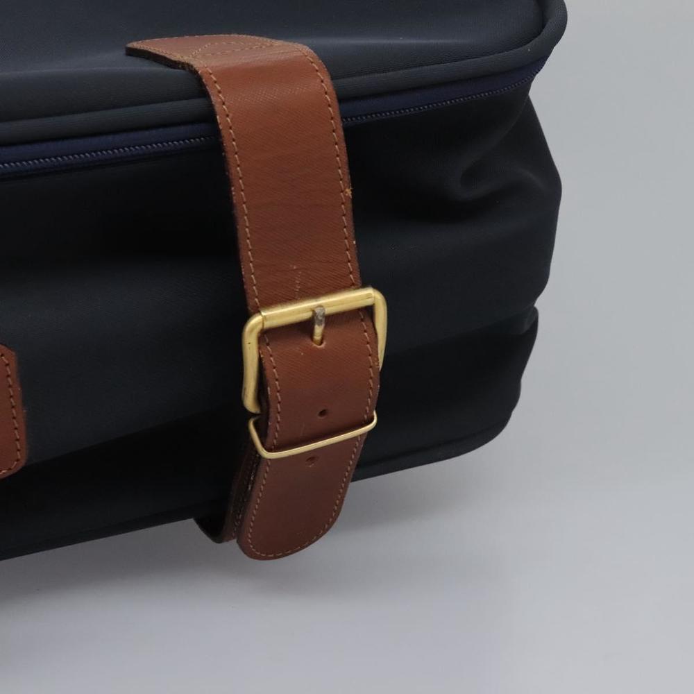 Burberrys Travel Case Boston Bag PVC Navy Brown Auth ti2922 - Picture 14 of 16